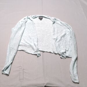 Eileen Fisher Womens Knit Lightweight Blue Cardigan Relaxed Fit Sweater Size‎ PL